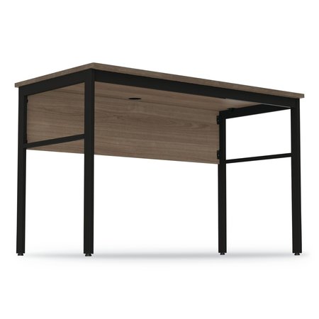 Linea Italia 23-3/4 in D, 59" W, 29.5" H, Natural Walnut, Steel UR601NW